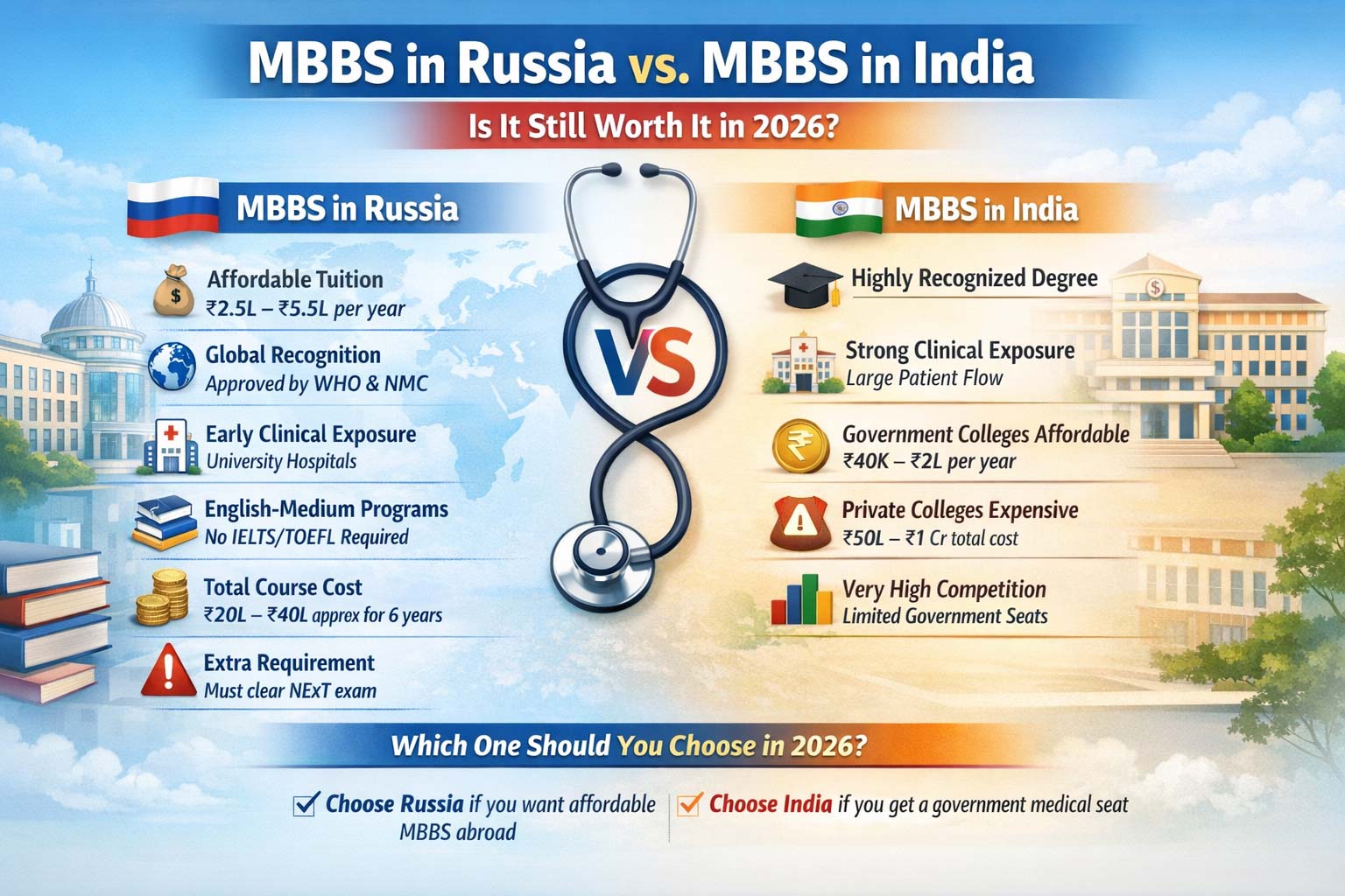 MBBS in Russia vs. MBBS in India: Is It Still Worth It in 2026?