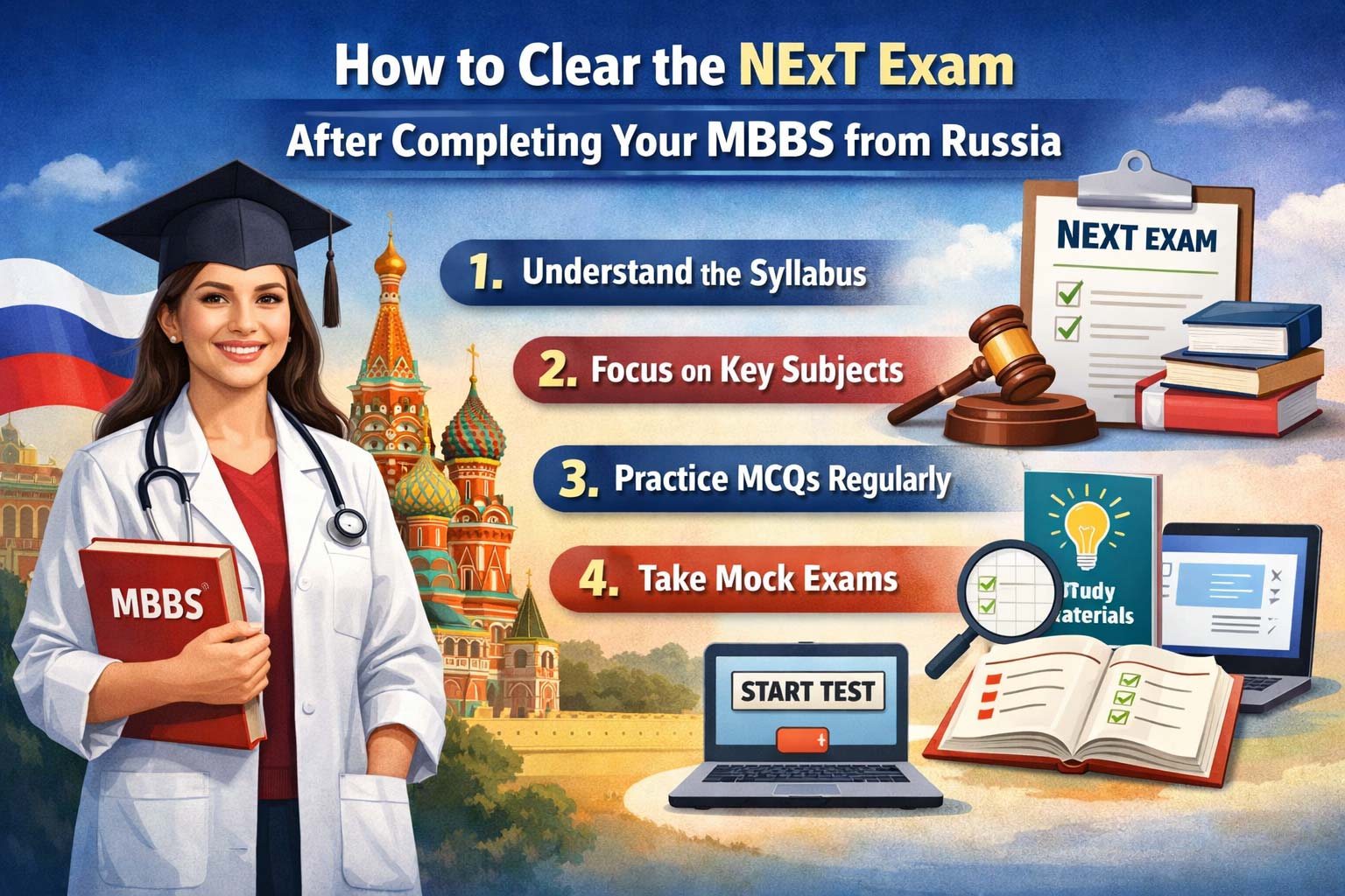 How to Clear the NExT Exam After Completing Your MBBS from Russia